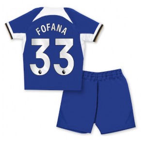 Chelsea Wesley Fofana #33 Koszulka Podstawowych Dziecięca 2023-24 Krótki Rękaw (+ Krótkie spodenki)